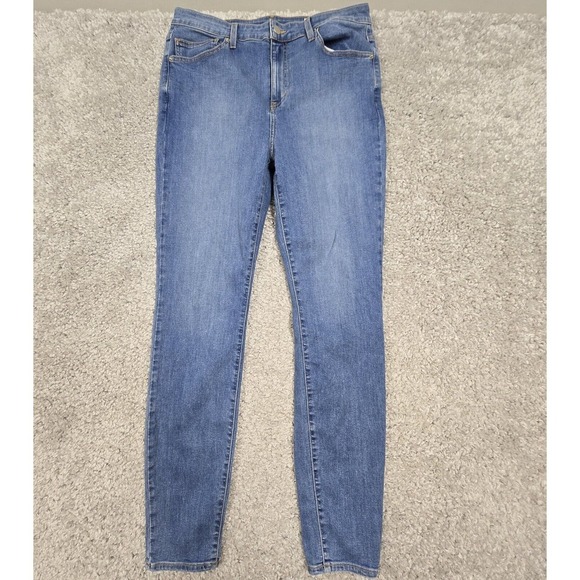 Aviator Jeans Womens 34‎ (Fits 32x32) Blue Skinny High Rise Light Wash Stretch - Picture 1 of 14